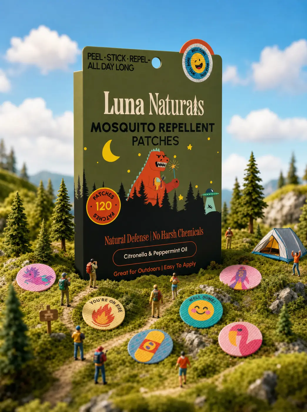 Luna Natural Mosquito Repellent Patches outdoor scene